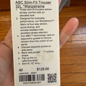 lululemon athletica ABC Slim-Fit Trousers - Gray